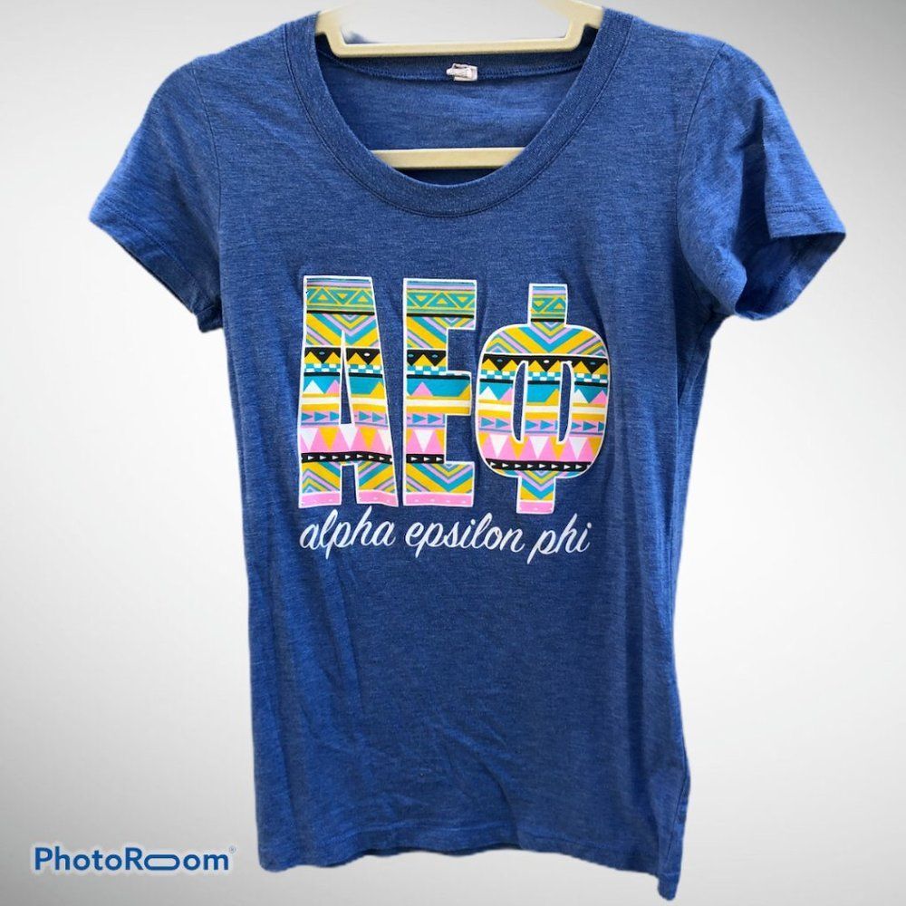 AEPhi Southwest Print T-Shirt Sz S  0254
